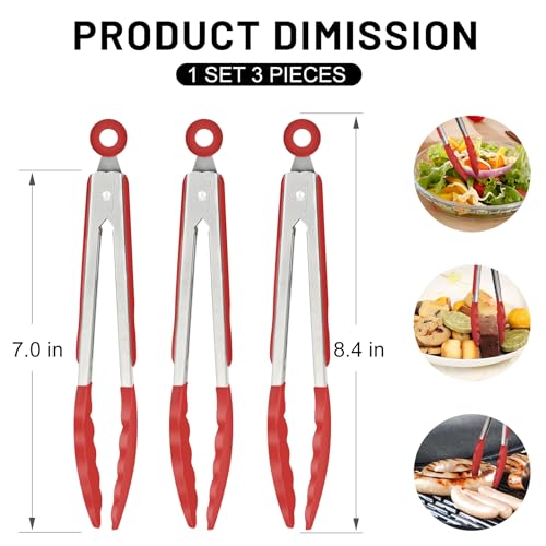 Mini Silicone Kitchen Tongs for Cooking