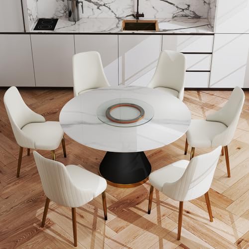 23.6" Lazy Susan for Table Top Tempered Glass Rotating Serving Tray for Dining Table