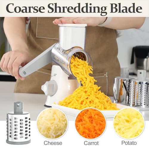 Rotary Cheese Grater Hand Crank Cheese Shredder for Fresh Cheese