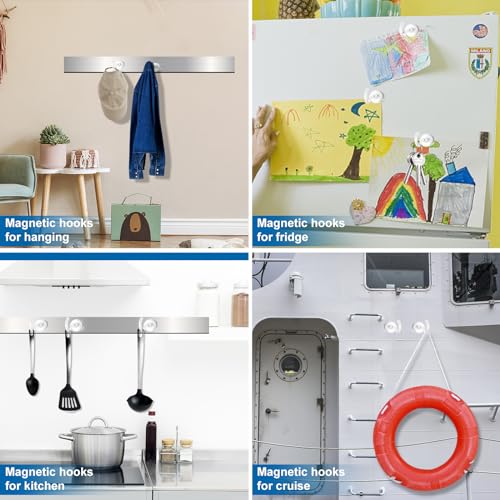 Magnetic Hooks for Cruise Essentials 2026 Cabins Door 12 Pack (12 Count)