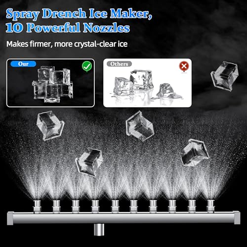 Ice Maker Commercial Spray Drench Ice Maker Machine 200Lbs
