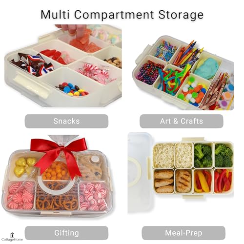 Snackle Box Container with 8 Removable Compartments (2 Count)