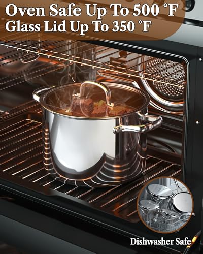 4 Quart Tri Ply Clad Stainless Steel Stock Pot with Lid