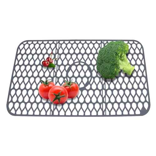 Sink Mat Sink Protectors for Kitchen Sink By Better Housewares Wok Stand Strong Adsorption And Skid Resistance PVC Free Silicone Sink Mat