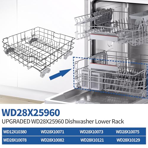 WD28X25960 Replacement Lower Dishwasher Rack Compatible with GE