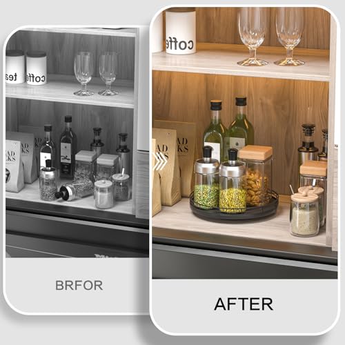 9 Inch Oak Lazy Susan Spice Organizer