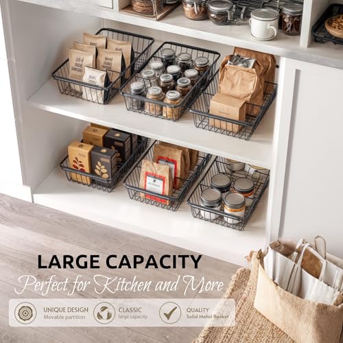 2 PACK】Wire Baskets for Organizing (2 Count)