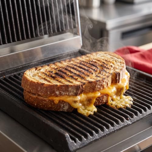 Commercial Panini Press With Grooved Grill Sandwich Maker Machine Electric Contact Grill Single