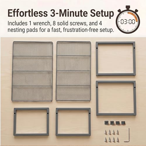 Stackable Kitchen Cabinet Organizer Shelves Pantry Rack Set of 2 (2 Count)