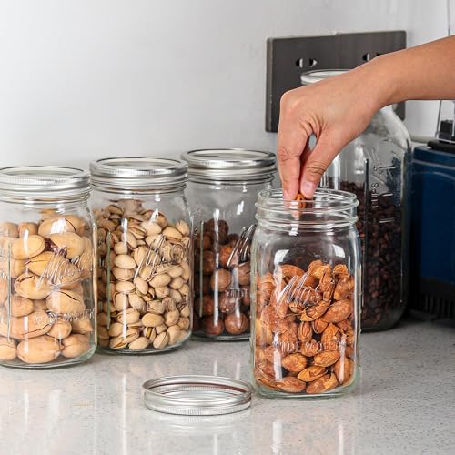 Wide Mouth Mason Jars 32 oz (12 Count)