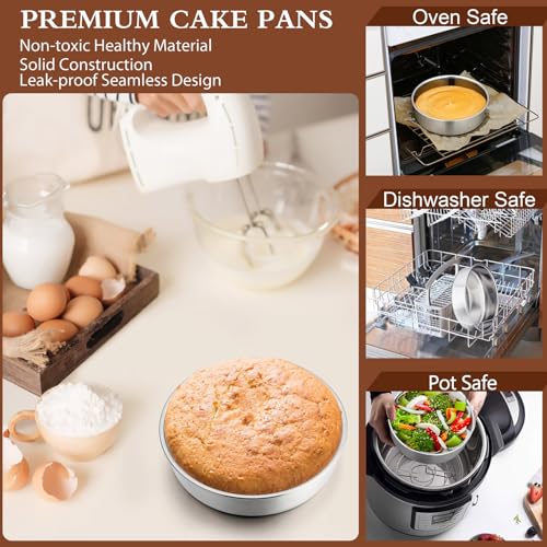 6 Inch Round Cake Pan Set of 3 (3 Count)