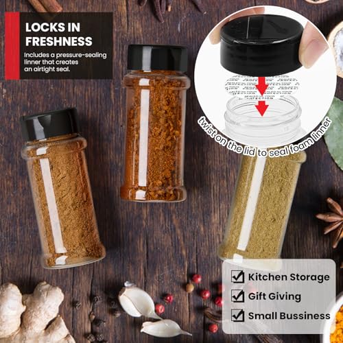 24 Pcs 3 Oz Spice Jars Plastic Seasoning Containers (24 Count)