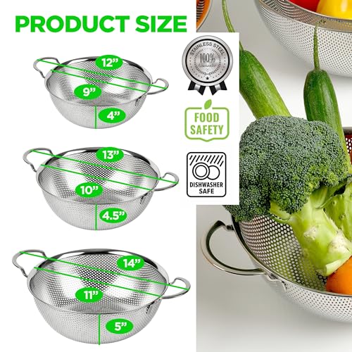 Stainless Steel Colander Set of 3 (3 Count)