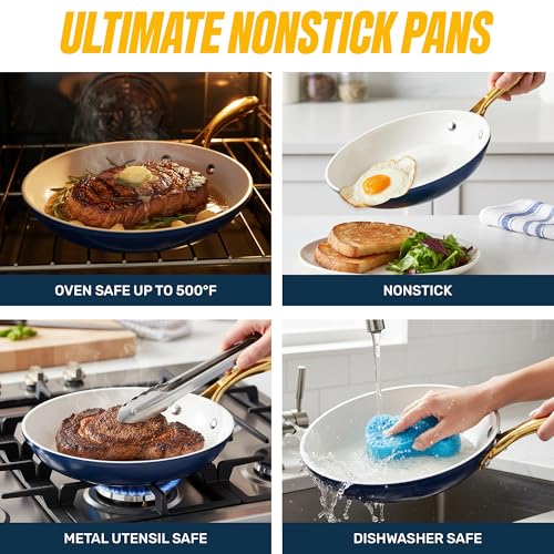 15 Pc Ceramic Pots and Pans Set Non Stick
