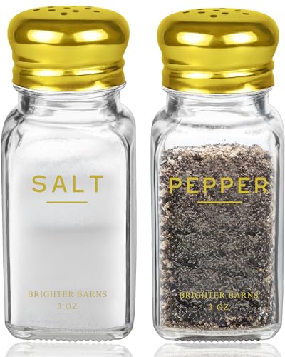 Gold Salt and Pepper Shakers Set by Brighter Barns