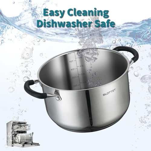 6 Quart Stainless Steel Stock Pot with Steamer
