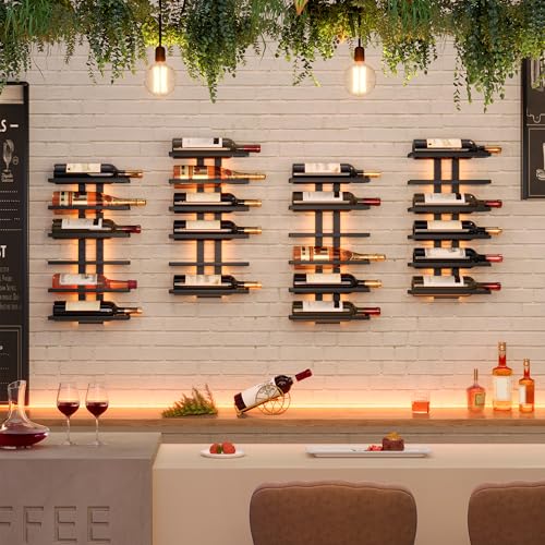 2 Set 6 Tier Wall Mount Wine Rack (12 Count)