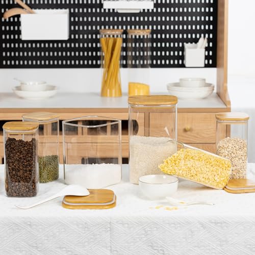 149oz/4.6Qt/4400ml Square Glass Storage Containers with Lids 2-Pack (2 Count)