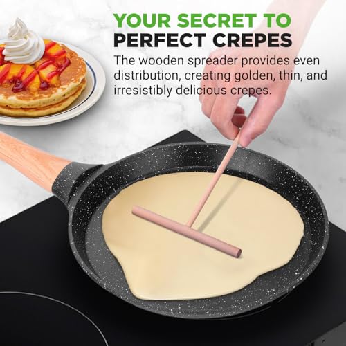 9.45” Non Stick Crepe Pan with Wooden Spreader