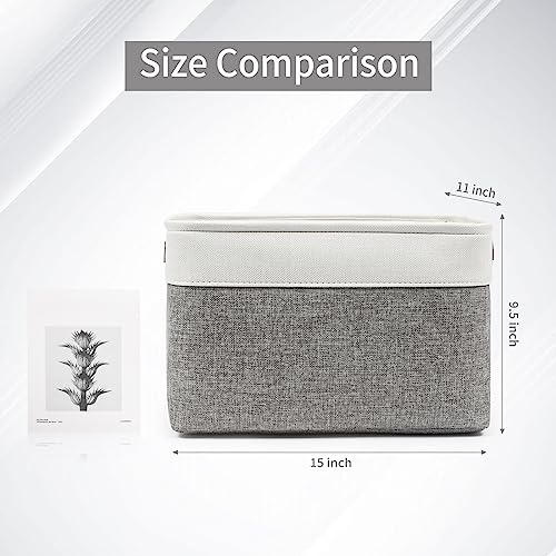 Storage Bins Large Fabric Storage Baskets for Shelves 3 Pack (3 Count)