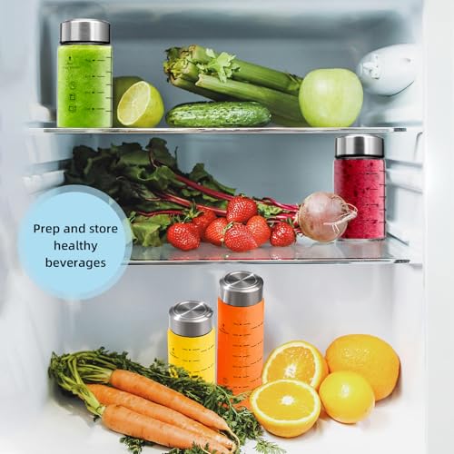 Glass Juice Bottles 6 Pack 16 oz (6 Count)