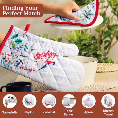 100% Cotton Oven Mitt & Pot Holder Set