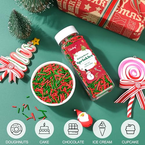 Christmas Sprinkles for Cake Decorating (4.23 Ounce)