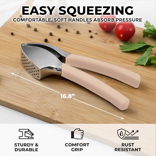 Metal Comfort Grip Garlic Press