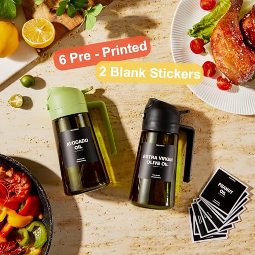 16oz 470ml Olive Oil Dispenser for Kitchen with Stickers