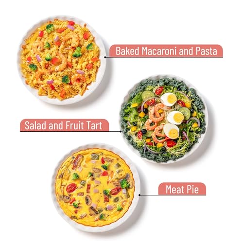 BTaT Ceramic Pie Pan for Baking (2 Count)