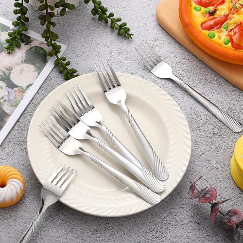100 Pieces Forks and Spoons Silverware Set Stainless Steel Dinner (100 Count)
