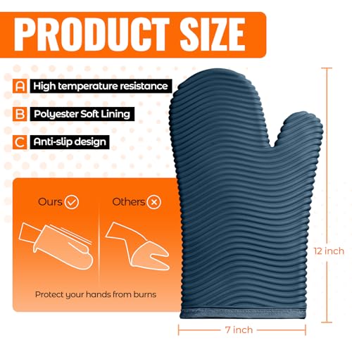Silicone Oven Mitts (2 Count)