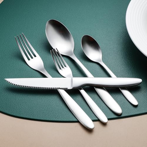Silverware Set with Steak Knives (20 Count)