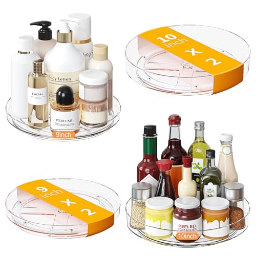 4 Pack Clear Lazy Susan (4 Count)