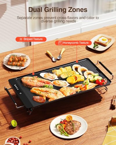 Electric Griddle with Removable Touch Panel