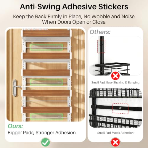 8 Tiers Wooden Over the Door Organizer