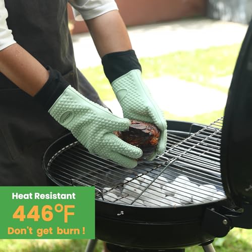 BBQ Gloves Heat Resistant Oven Mitts (2 Count)