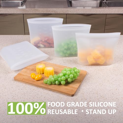 Large Reusable Food Bags 4 Pack