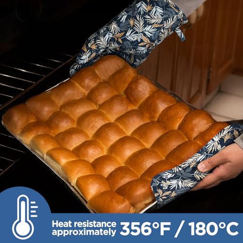 Oven Gloves Heat Resistant Potholder Set Oven Gloves with Anti (2 Count)