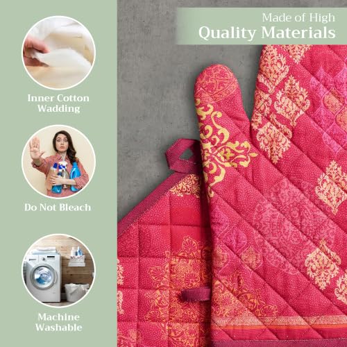 100% Cotton Oven Mitt & Pot Holder Set (2 Count)