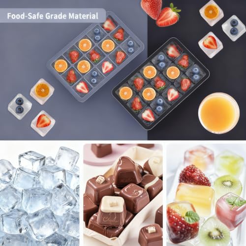 Silicone Ice Cube Tray 3 Pack (3 Count)