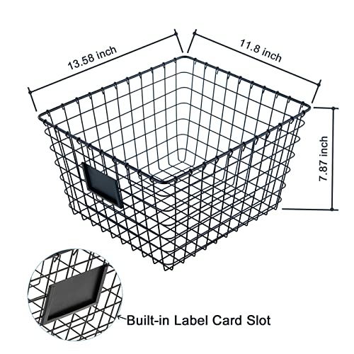 4 Pack【Extra Large】 Wire Handmade Storage Basket for Organizing Household Goods