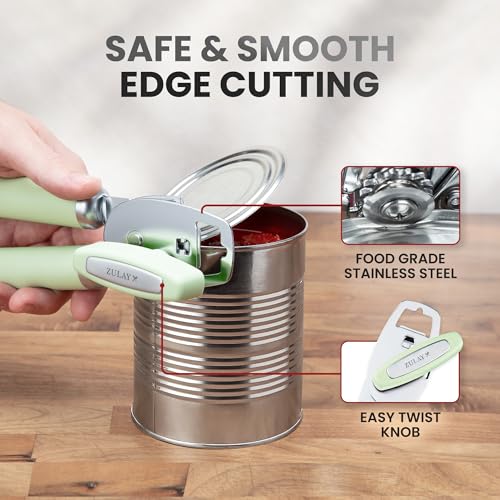 Heavy Duty Stainless Steel Can Opener Manual with Bottle Opener