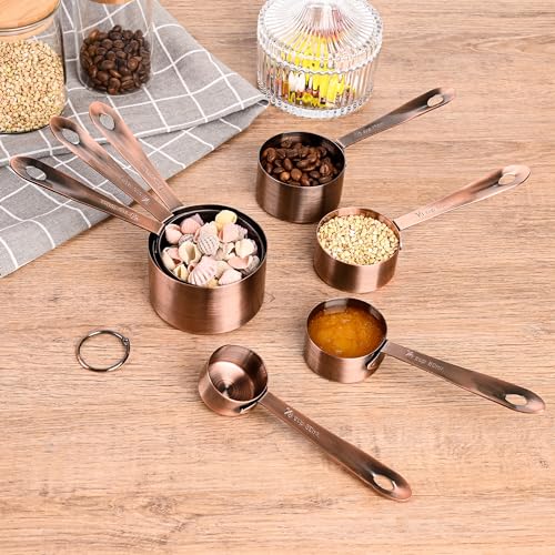 Copper Measuring Cups Set