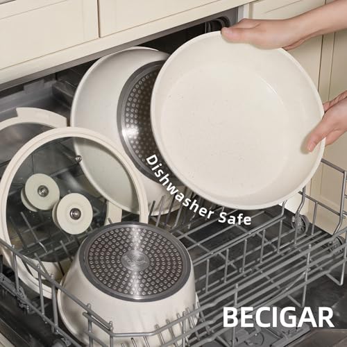 24PCS Ceramic Pots and Pans Set (24 Count)