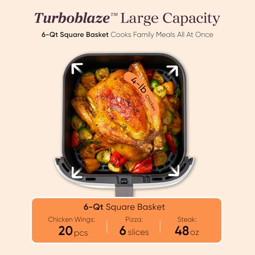 TurboBlaze Smart Air Fryer 6 Qt