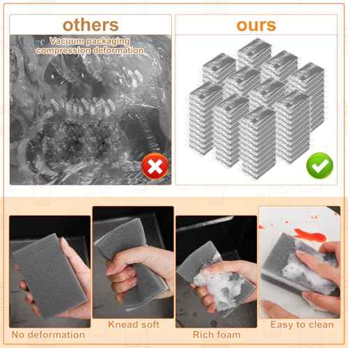 50 Pcs Individually Wrapped Sponges for Airbnb Apartment Gray (50 Count)