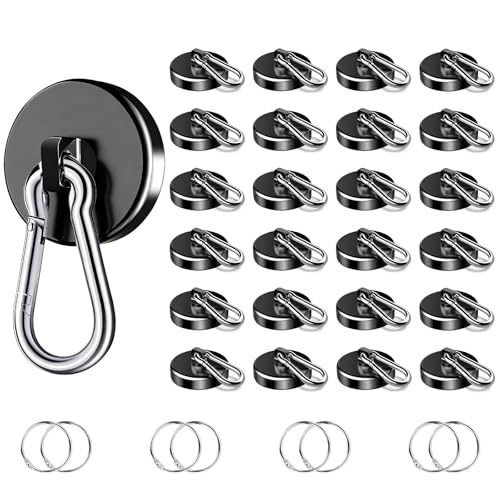 200Lbs Magnetic Carabiner Hooks (24 Count)