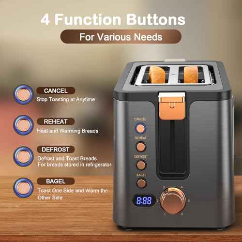 Toaster 2 Slice Stainless Steel Body Timer