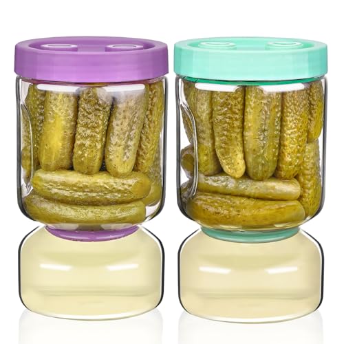 Pickle Jar with Strainer Flip